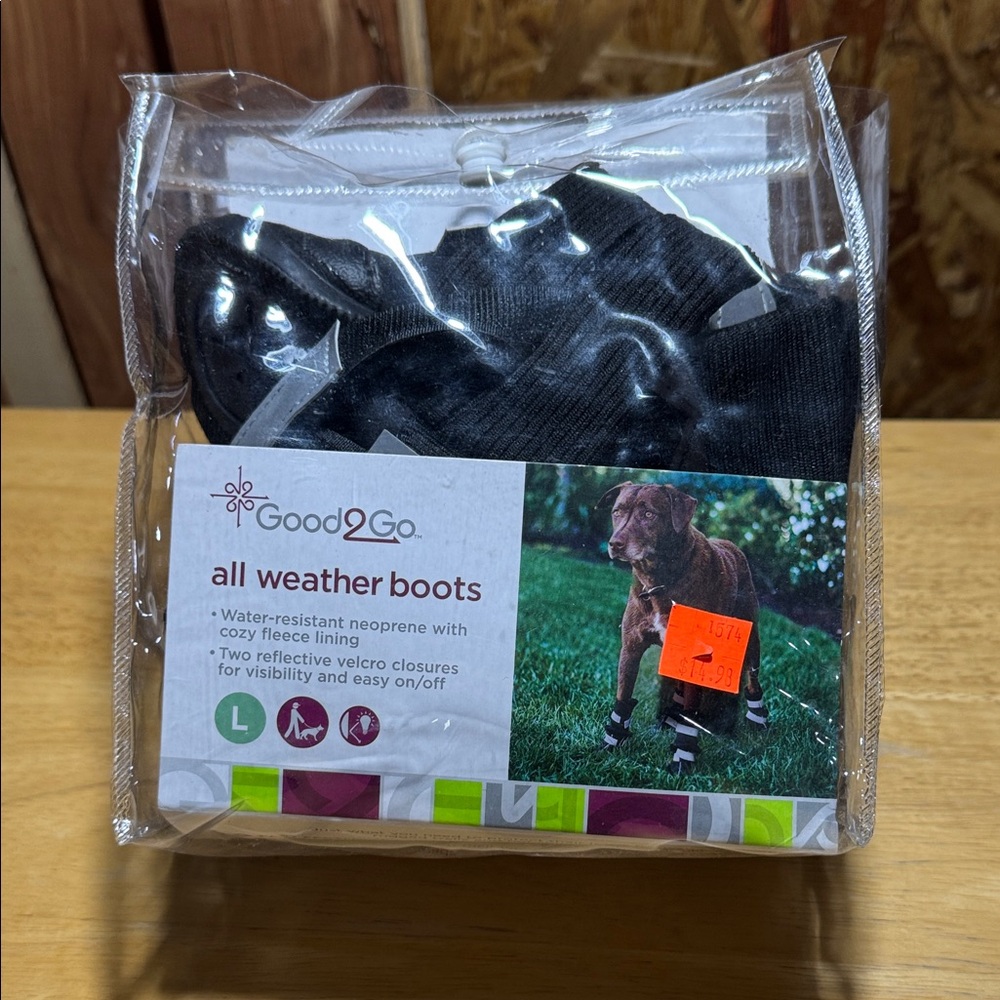 Good2Go Black All Weather Dog Boots NWT